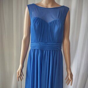 Davids Bridal short blue bridesmaids dress size 12